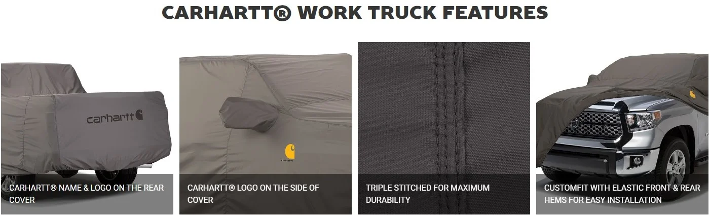 Carhartt Truck Covers for PU Trucks SUV's Vans and Wagons.