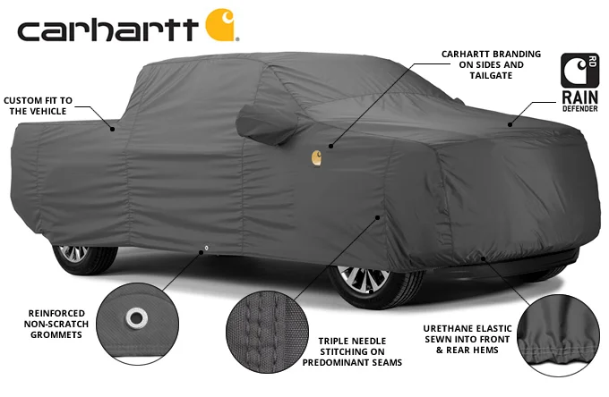 Covercraft Custom Fit Car Covers Ultratect Carhartt CCH18490CG 2019-2022  Ram 3500; 2019-2023 Ram 2500