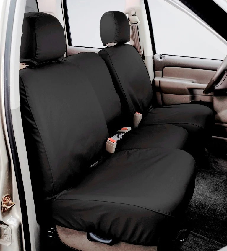 可愛すぎるフェミニンデザイン♪ Covercraft SS2360PCCH Custom-Fit Front Bucket SeatSaver  Seat Covers Polycotton Fabric, Charcoal Black